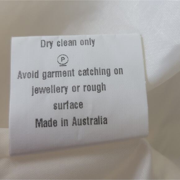 Carla Zampatti Sheath Dress Pockets White Cream 12 - Picture 7 of 8